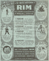 Perchè Si Deve Preferire Il RIM - Pubblicità Grande Formato Del 1930 - Ad - Publicités