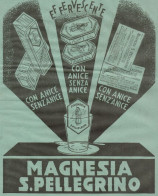 Magnesia San Pellegrino - Pubblicità Grande Formato Del 1930 - Old Advert - Publicités