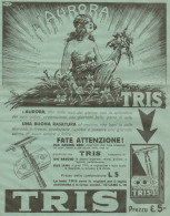 Rasoio E Lame TRIS - L'Aurora - Pubblicità Grande Formato Del 1930 - Ad - Publicités