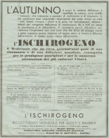 ISCHIROGENO - Pubblicità Grande Formato Del 1933 - Old Advertising - Publicités