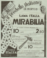 Rasoio E Lame Italia Mirabilia - Pubblicità Grande Formato Del 1933 - Ad - Publicités