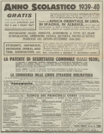 FONOGLOTTA - Scuole Riunite - Pubblicità Grande Formato Del 1939 - Old Ad - Publicités