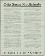 Olio Sasso Medicinale - Pubblicità Grande Formato Del 1933 - Old Advert - Publicités