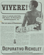 Depurativo RICHELET - Pubblicità Grande Formato Del 1939 - Old Advertising - Publicités