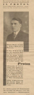 PROTON - Ang. Cogliati Di Monticello Brianza - Pubblicità Del 1931 - Ad - Publicités