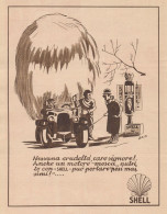 SHELL Illustrazione Di Bassi - Pubblicità Grande Formato - 1932 Old Advert - Publicités