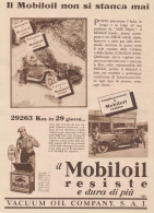 MOBILOIL Resiste E Dura Di Più - Pubblicità Grande Formato - 1932 Old Ad - Publicités