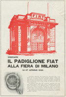 Padiglione FIAT Alla Fiera Di Milano - Pubblicità Grande Formato - 1924 Ad - Publicités