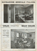 Transatlantico GIULIO CESARE - Vedute - Pubblicità Grande Formato_1924 Ad - Werbung