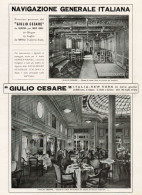 Transatlantico GIULIO CESARE - Vedute - Pubblicità Grande Formato_1924 Ad - Werbung