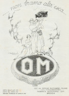 OM ... Non Bramo Altr'esca... - Pubblicità Grande Formato - 1924 Old Ad - Publicidad