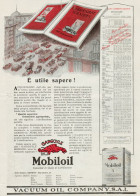 MOBILOIL - E' Utile Sapere!... - Pubblicità Grande Formato - 1924 Old Ad - Publicités