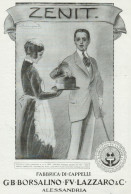 Cappello Zenit - BORSALINO - Pubblicità Grande Formato - 1924 Old Advert - Publicidad