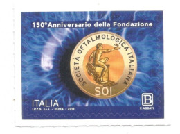 (REPUBBLICA ITALIANA) 2019, SOCIETÀ OFTALMOLOGICA ITALIANA - Francobollo Nuovo MNH** - 2011-20:  Nuevos