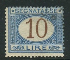 REGNO 1870-94 SEGNATASSE 10 LIRE USATO - Segnatasse