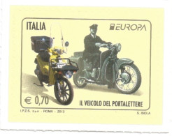 (REPUBBLICA ITALIANA) 2013, EUROPA, IL VEICOLO DEL PORTALETTERE - Francobollo Nuovo MNH** - 2011-20: Mint/hinged