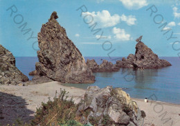 CARTOLINA  C10 PALMI,REGGIO CALABRIA,CALABRIA-SCOGLIO DELL'OLIVO-MARE,SOLE,VACANZA,SPIAGGIA,BARCHE A VELA,VIAGGIATA 1971 - Reggio Calabria