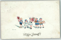 39417106 - Geburtstag Josef Kinder Blumen LP Nr.327-VI Kuenstlerkarte - Frank, Elly