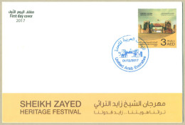 UAE UNITED ARAB EMIRATES 2017 MNH SHEIKH ZAYED HERITAGE FESTIVAL FDC FIRST DAY COVER - United Arab Emirates (General)