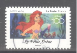 France Autoadhésif Oblitéré N°2327 (DISNEY 100 : La Petite Sirène) Cachet Rond) - Gebraucht