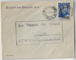 1953 Bank Of Brazil Cover Sent From Rio De Janeiro Agency Madureira To Pelotas Stamp Birth Centenary Capistrano De Abreu - Briefe U. Dokumente