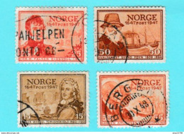 Norvège 7 Timbres Personnage - Andere & Zonder Classificatie