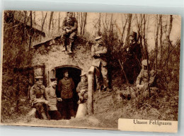 39870706 - Landser In Uniform Vor Einem Gemauerten Unterstand - War 1914-18