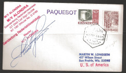 1984 Paquebot Cover,  Denmark Stamps Mailed In Cadiz, Spain - Brieven En Documenten