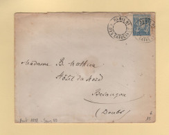 Paris 81 - R. Des Capucines - Dateur évidé - Aout 1898 ( Au Dos) - Type Sage - 1877-1920: Semi-moderne Periode