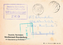 DDR Brief ZKD 1965 Deutsche Reichsbahn Weichenwerk Brandenburg West Kirchmöser - Servizio Centrale Delle Poste