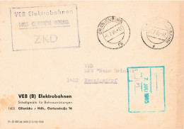 DDR Brief ZKD 1965 VEB Elektrobahnen Glienicke - Central Mail Service