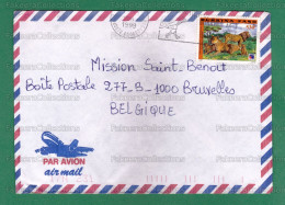 BURKINA FASO 1999 - Letter / Cover Sent To BELGIUM With LIONS Stamp - As Scan - Burkina Faso (1984-...)