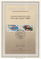 Germany Deutschland 1986-2 Fur Den Sport, Swimming, Horse Riding, Canceled In Berlin - 1981-1990