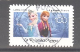 France Autoadhésif Oblitéré N°2330 (DISNEY 100 : La Reine Des Neiges) Cachet Rond) - Usati