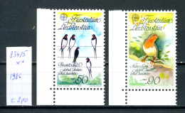 Liechtenstein     N° 834/5 Xx   Protection De La Nature - Unused Stamps