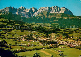 73704919 Kitzbuehel Tirol Fliegeraufnahme Mit Wildem Kaiser Kitzbuehel Tirol - Autres & Non Classés