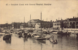 Chine, Shanghai, Soochow Creek With General Hospital + Timbre Surchargé - Chine