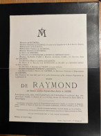 Madame De Raymond Nee Baronne De Cartier *1843 Oudergem +189€ Namur Belgrade Thon De Cartier Van Reynegom De Buzet Et He - Obituary Notices