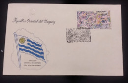 D)1975, URUGUAY, FIRST DAY COVER, ISSUE, CELEBRATIONS, CHRISTMAS, AUTHOR PEZZINO, FDC - Uruguay