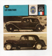 FICHE AUTOMOBILE -  LA TRACTION - CITROËN - Cars