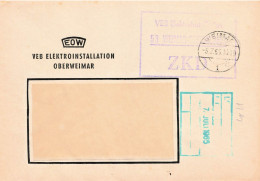 DDR Brief ZKD 1965 VEB Elektroinstallation Oberweimar - Weimar - Zentraler Kurierdienst