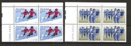 Iceland Island 1983 Popular Sports, To Ski  And  Public Run Mi 603-604 In Blocs Of Four  MNH(**) - Ongebruikt