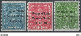 1918  Venezia Giulia 3v. MNH Sassone N. 15/17 - Altri & Non Classificati