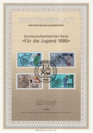 Germany Deutschland 1986-4 Fur Die Jugend, Glaser, Schlosser Locksmith, Schneider Cutter, Tischler Carpenter, Berlin - 1981-1990