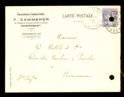 88 Vosges Remiremont Carte à Entete Kammerer Fournitues Industrielles 1932 - Remiremont