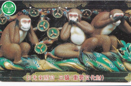 Japan Tamura 50u Old Private 110 - 016 3 Monkeys Shrine Traditional Cultural - Giappone