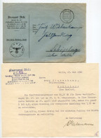 Germany 1940 Official Cover & Document; Melle - Finanzamt (Tax Office) To Schiplage; Kraftfahrzeugsteuer - Covers & Documents