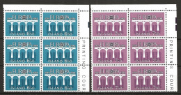 Iceland Island 1984  25th Anniversary Of The European Conference Of Postal And Telec Mi 614-615 In Blocs Of Six  MNH(**) - Nuevos