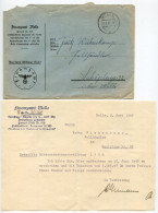 Germany 1940 Official Cover & Document; Melle - Finanzamt (Tax Office) To Schiplage; Einkommensteuererklärung - Covers & Documents