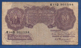 GREAT BRITAIN - P.366 – 10 Shillings ND (1940 - 1948) Circulated,  S/n K11D 901594 - 10 Shillings